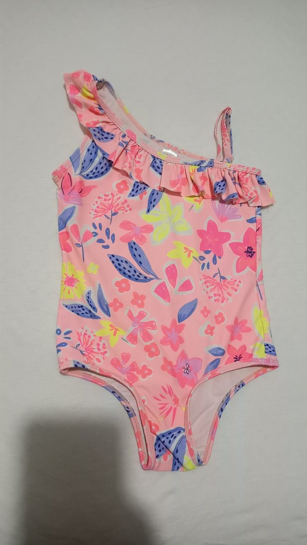 Renkli Çiçek Desenli Kız Mayo - Görsel 2