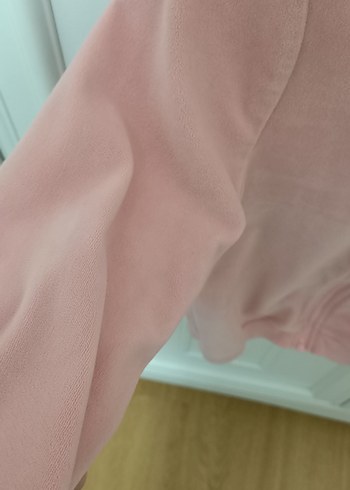 Kız Çocuk Pembe Fermuarlı Sweatshirt - Görsel 4
