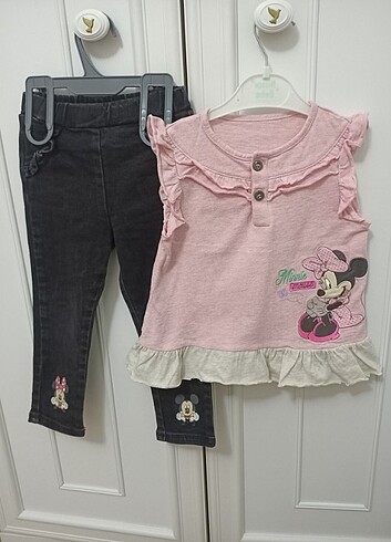 Kız çocuk alt üst kotlu takım  - Görsel 3