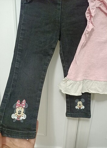 Kız çocuk alt üst kotlu takım  - Görsel 4