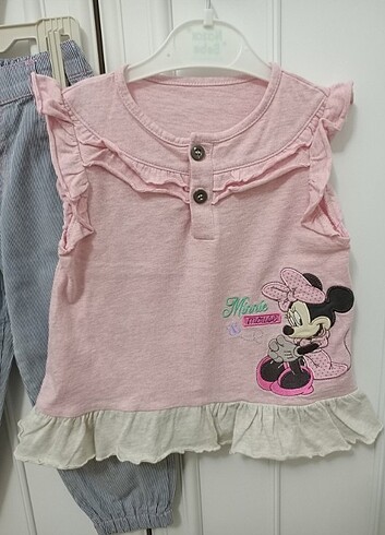 Kız yazlık pantolon buluz takım  - Görsel 2