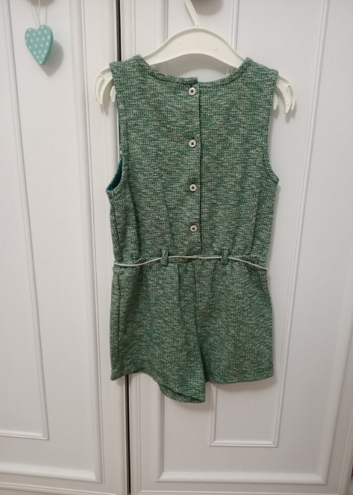 Kız çocuk şort salopet tulum - Görsel 4