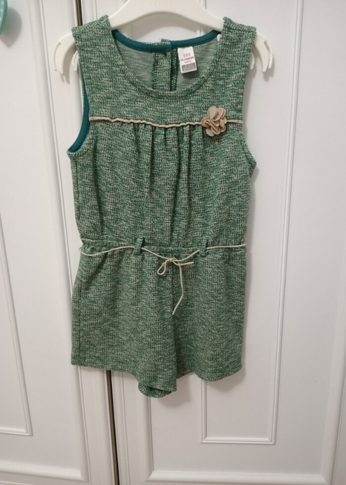 Kız çocuk şort salopet tulum - Görsel 2