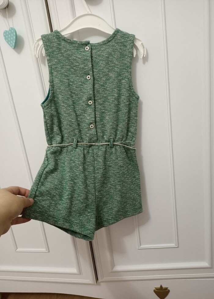 Kız çocuk şort salopet tulum - Görsel 5