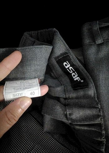 Gri Kemerli Hamile Midi Pantolon okul pantolonu - Görsel 5