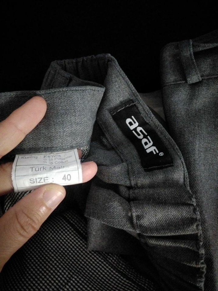 Gri Kemerli Hamile Midi Pantolon okul pantolonu - Görsel 5