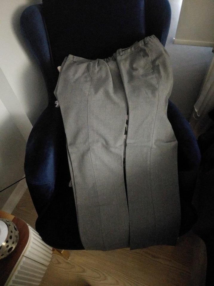 Gri Kemerli Hamile Midi Pantolon okul pantolonu - Görsel 4