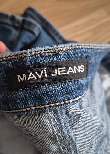 Gri Kemerli Mavi erkek Midi Kot Pantolon - Görsel 2