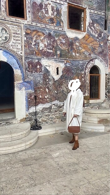 Uzun peluş mont kaban