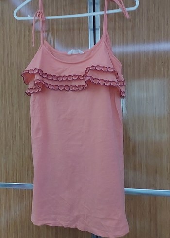 kadin Pembe Fırfırlı Askılı elbise plaj - Görsel 2