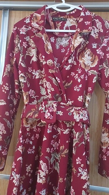 Krep kumaş otantik elbise - Görsel 2