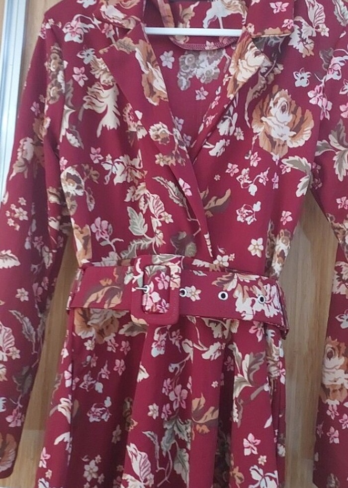 Krep kumaş otantik elbise - Görsel 2