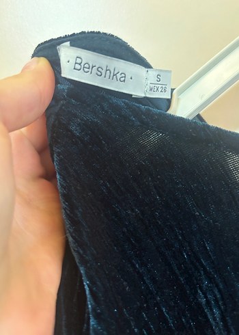 Lacivert Kadın Midi Kadife Tulum - Görsel 5