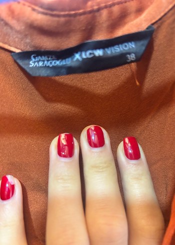 Parlak Kahverengi Uzun Kollu gömlek elbise - Görsel 2