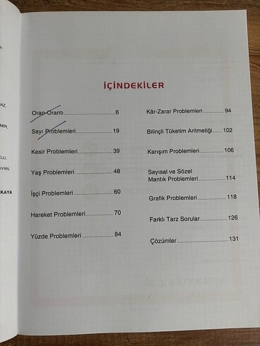 Acil Yayınları Problemler