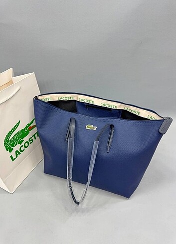 Lacoste lacivert büyük kol çantası 