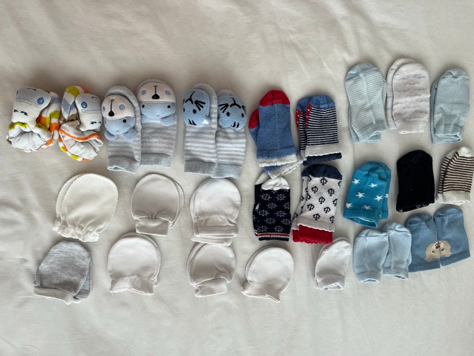 Gri Bebek Eldiven sapka corap - Görsel 4