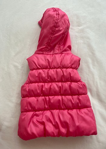 Kız Çocuk Pembe Kapüşonlu Şişme Yelek - Görsel 2