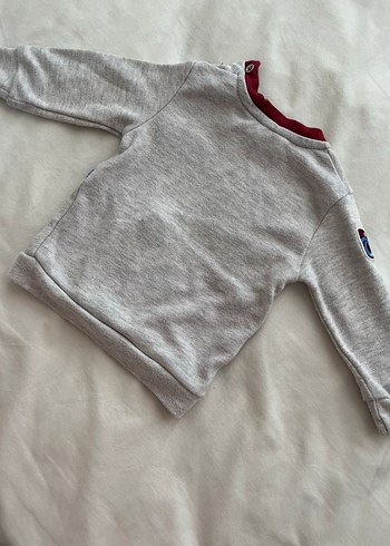 Gri Erkek Çocuk Fermuarlı Sweatshirt - Görsel 2