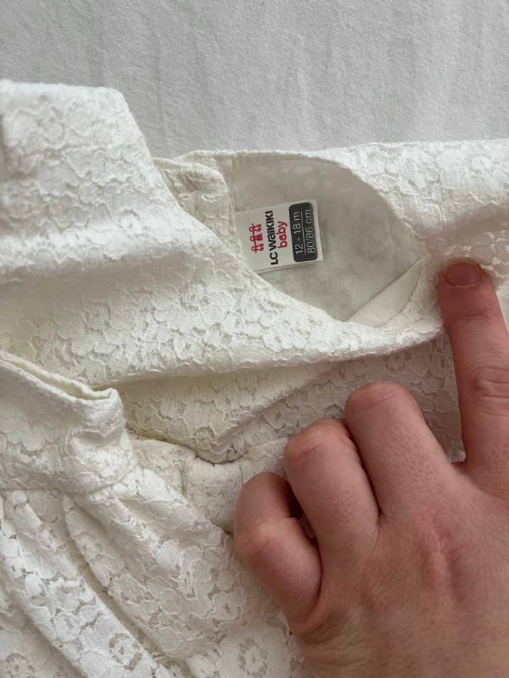 Kız Çocuk Dantelli Elbise - Görsel 3