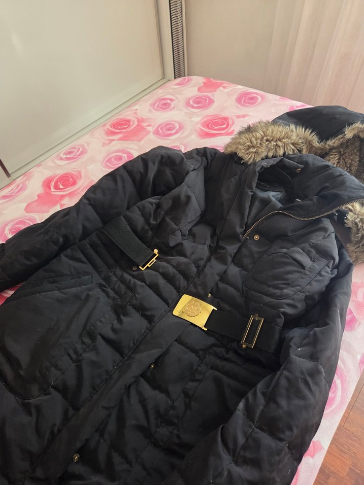 mango Kürk Detaylı Siyah Kadın Kışlık Mont - Görsel 2