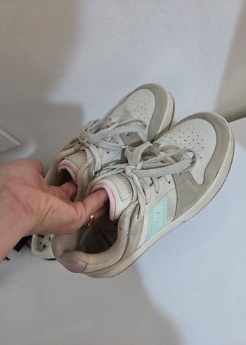 Bej Bağcıklı Kadın Spor Ayakkabı - Görsel 6