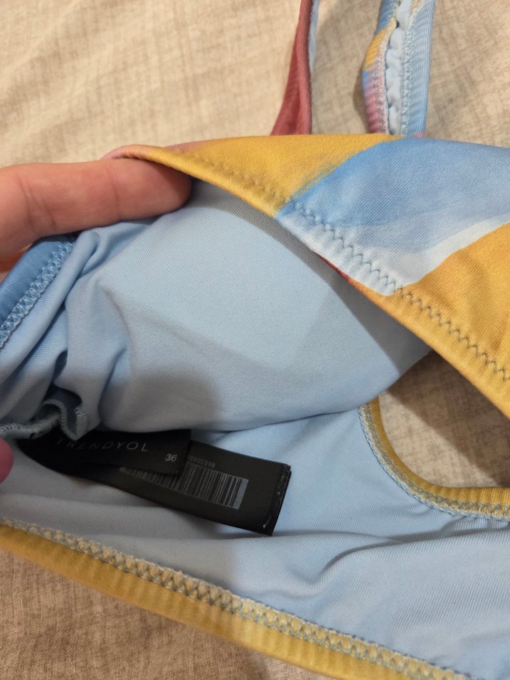 Pastel Renkli Tie-Dye Mini Bikini - Görsel 3