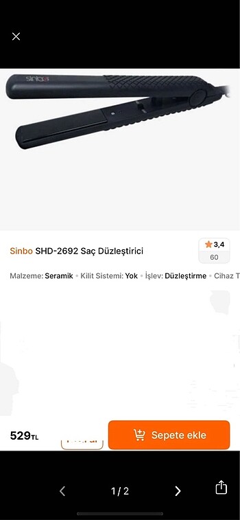 sinbo saç düzleştirici