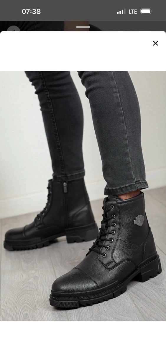 Erkek Siyah Kamuflaj Bağcıklı Biker Bot - Görsel 3