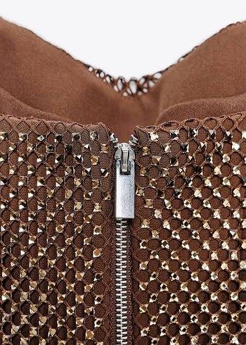 xs Beden zara parlak taşlı korse