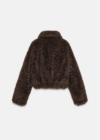 zara yünlü pelus kurk - Görsel 2