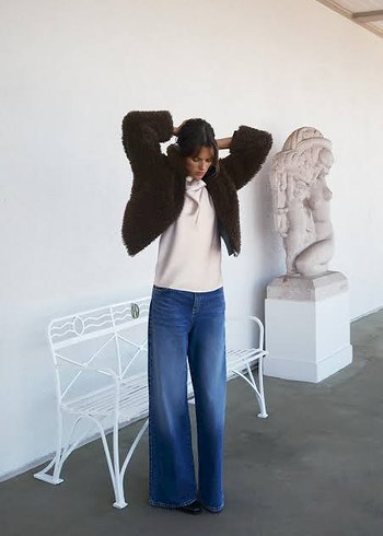 zara yünlü pelus kurk - Görsel 5