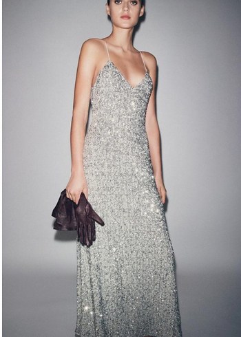 zara payetli elbise - Görsel 4