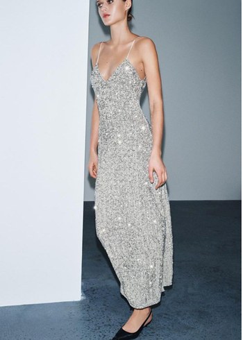 zara payetli elbise - Görsel 2