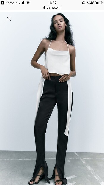 ZARA saten pantolon