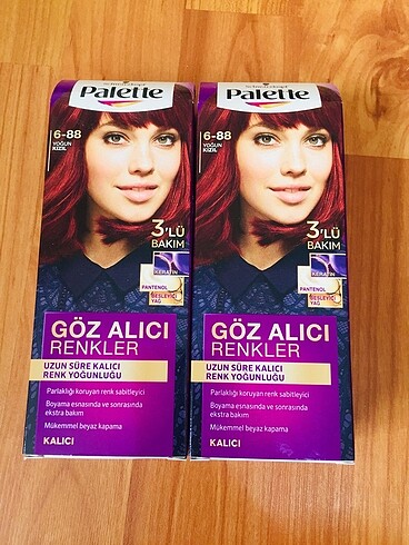 İkili set Palette yoğun kızıl saç boyası