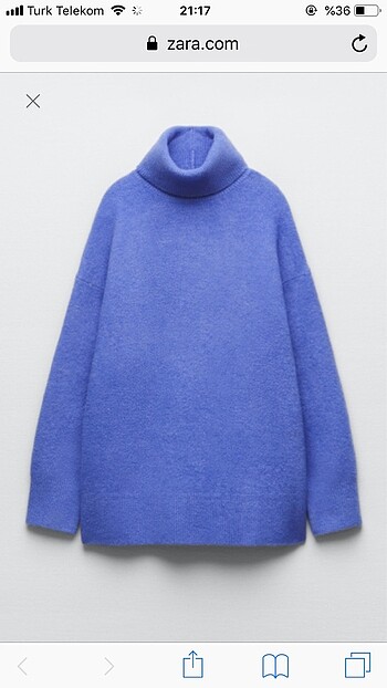 ZARA yumuşak örgü oversize kazak