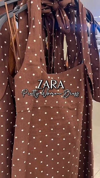 xs Beden kahverengi Renk Zara keten elbise