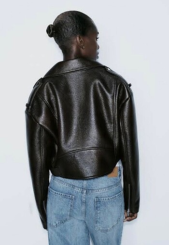 xl Beden Zara deri biker ceket