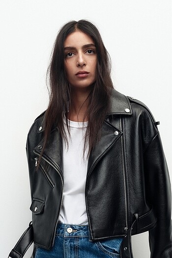 Zara Zara deri biker ceket