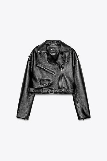 Zara deri biker ceket