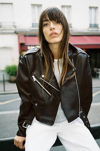 Zara deri biker ceket