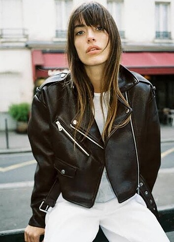 Zara deri biker ceket