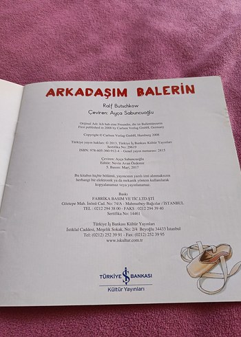  Beden Renk Arkadaşım Balerin Çocuk Kitabı