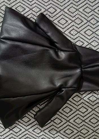 Siyah Kapüşonlu Deri Pardesü - Görsel 6