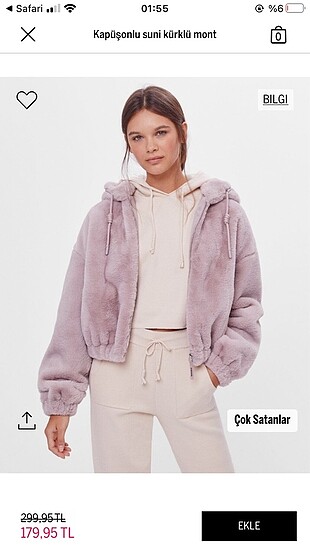 SATILDI Bershka peluş