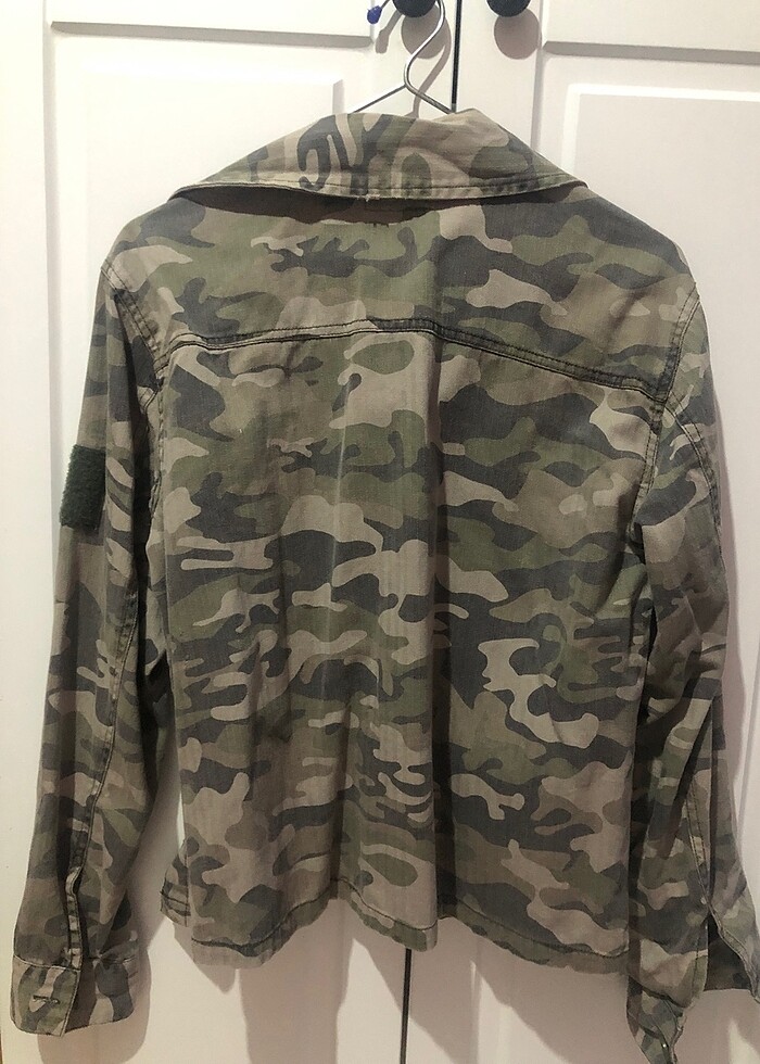 Pull and bear kamuflaj ceket - Görsel 2