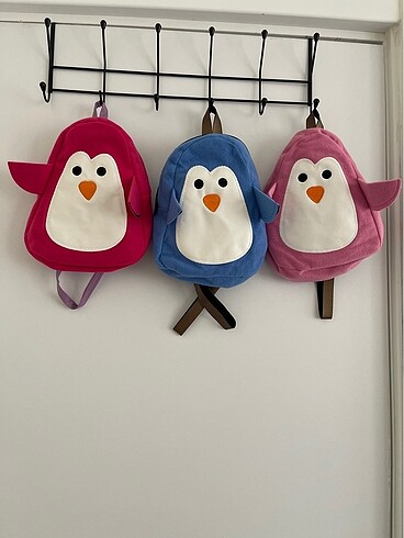 mor penguen çocuk çantası - Görsel 3