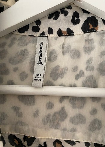 Leopar Desenli Uzun Kollu Kadın Gömlek - Görsel 2