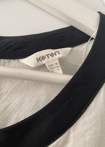 Uzun Kollu Siyah Detaylı Beyaz Kadın Gömlek - Görsel 3